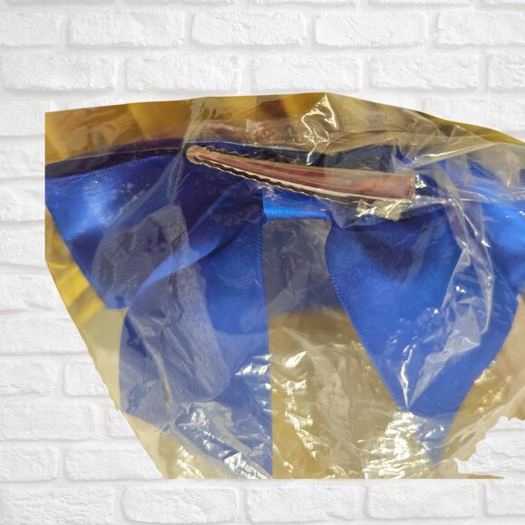 Blue & Yellow Acro Costume (Child Large) – Leotard with Skirt & Hair Bow - Picture 5 of 5